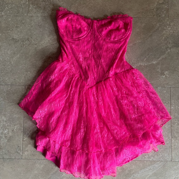 FASHION NOVA FUSHA PINK MINI DRESS - Picture 1 of 4